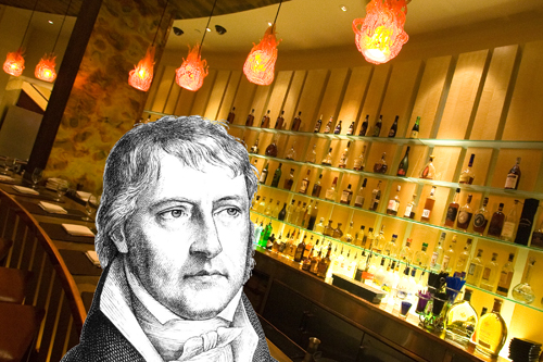 Hegel in bar